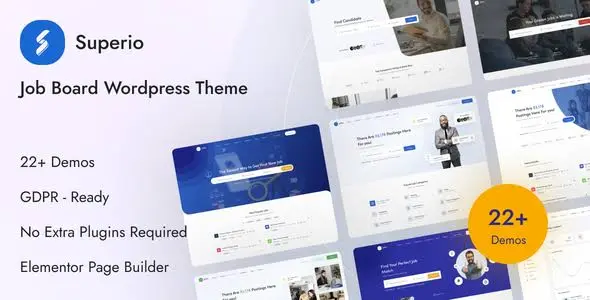 Superio Theme GPL v1.3.25 – Job Board WordPress Websites